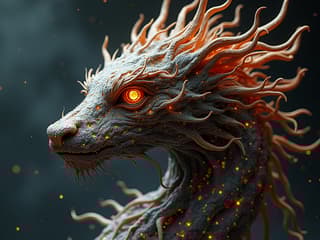 Artistic representation of AI-generated art, music, and literature