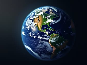 Artistic representation of Earth as the only known planet with life