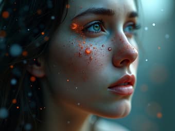 Artistic representation of the complexity of human emotions and their understanding by AI