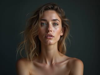 Empathetic studio portrait of a person with a supportive expression, symbolizing healing