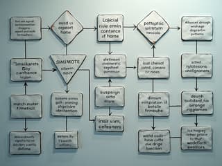 Flowchart or decision tree illustrating logical problem-solving steps