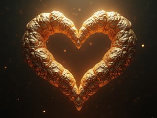 Interlinked astrological charts forming a heart shape, studio setup, warm lighting