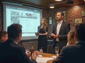 Professional tailoring presentation for diverse audience, professional setting