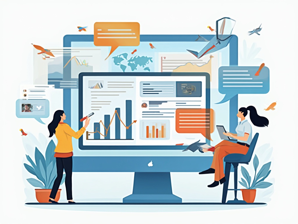 Social media content strategy planning, diverse content types across multiple platforms