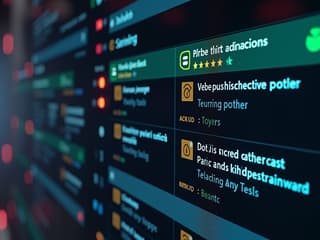 Studio photo of a Linux course catalog with course descriptions and ratings