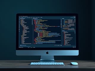 Studio photo of a computer screen with a testing framework and test cases