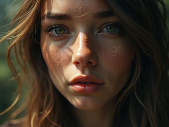 Studio portrait of a person developing strengths, surrounded by growth