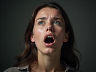 Studio portrait of a person speaking out loud, symbolizing overcoming communication fears