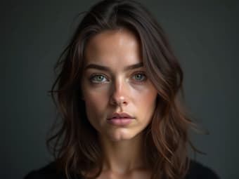 Studio portrait of a person with a confident expression, symbolizing resilience