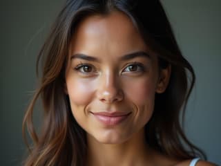 Studio portrait of a person with a confident expression, symbolizing self-acceptance