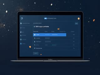 Studio shot of a password manager interface with security features highlighted