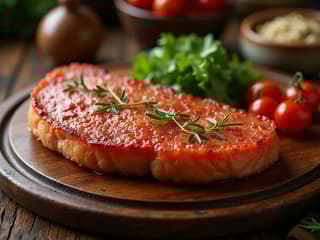 Traditional Polish pork cutlet (schabowy) with sides, homey setting