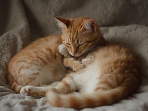 cat petting-cat feline-comfort cozy-moment