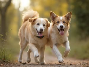 playful-dog walk-together outdoor-fun adventure-time