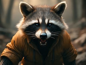 raccoon hardcore-motivation intense-encouragement powerful-push