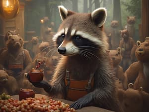 raccoon party-planning epic-gathering event-organization