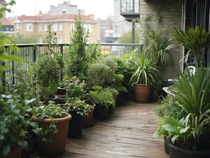 small-balcony-garden-design potted-plants urban-gardening