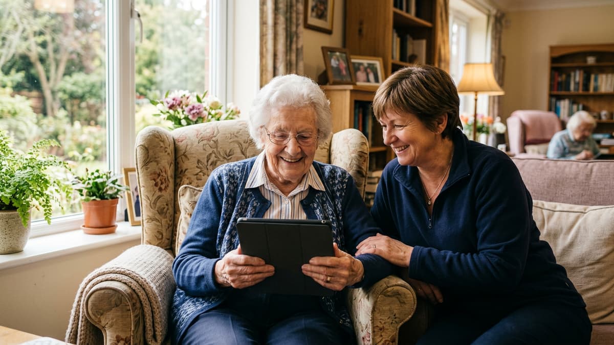 Senioren erhalten Gesellschaft und Komfort durch virtuelle Katzen.