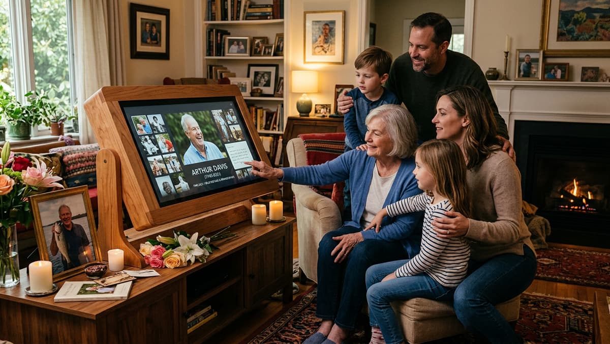 Creating interactive memorial experiences for families