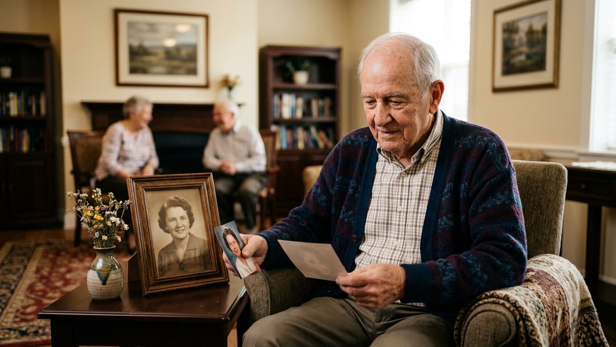 Helping elderly individuals reconnect with departed friends and family