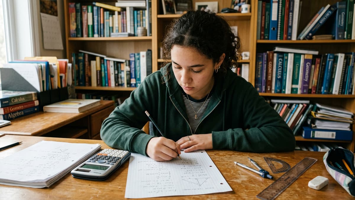 Realschüler verbessern ihre Mathefähigkeiten vor Abschlussprüfungen