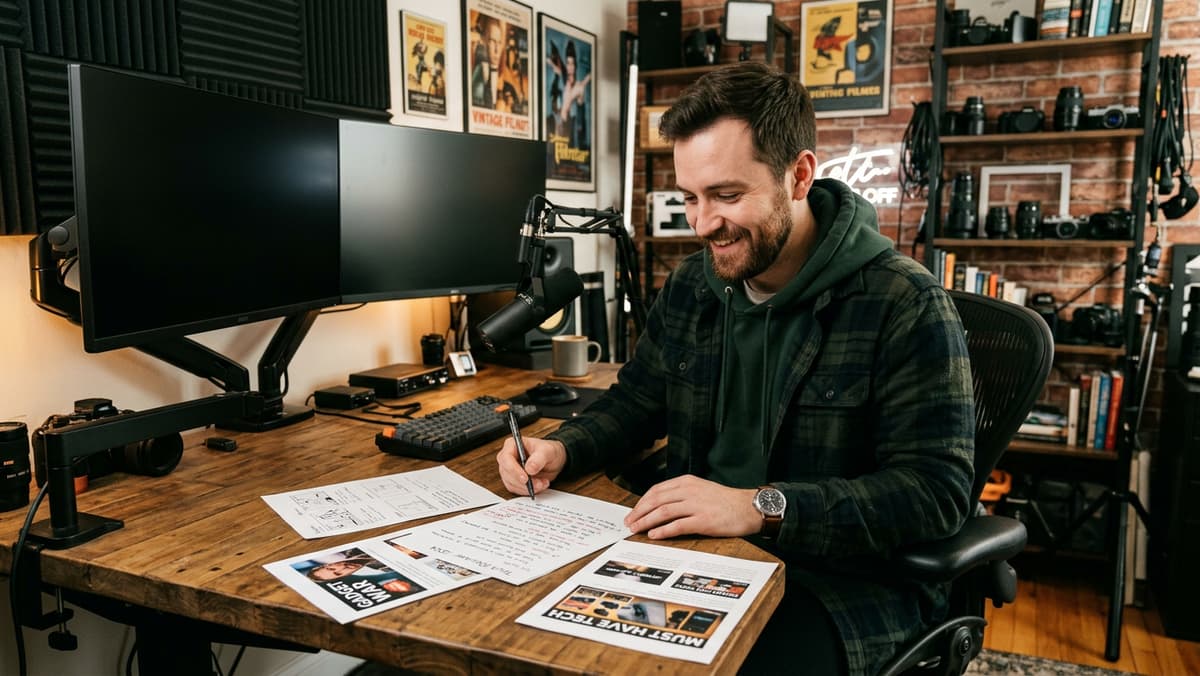 Scripts, captions, and thumbnails