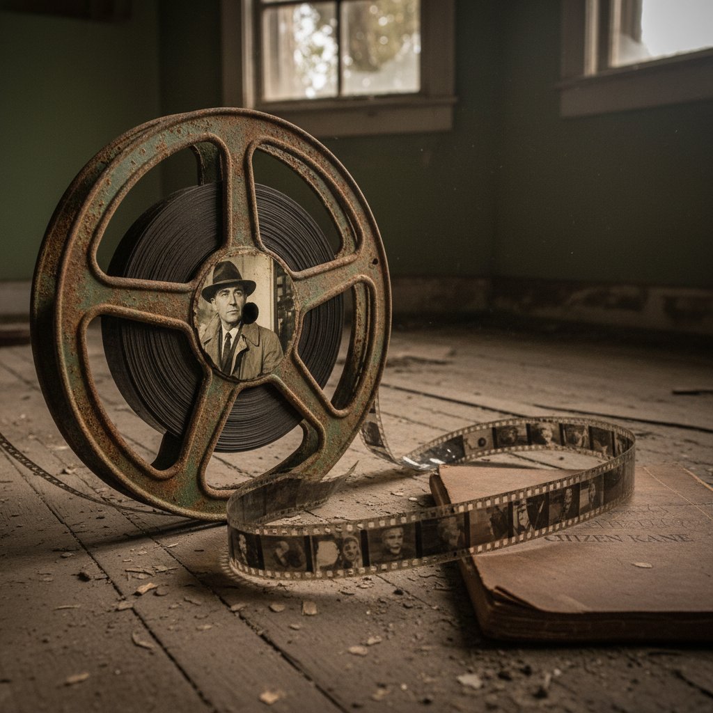 Abandoned film reel symbolizing Orson Welles’ unfinished movies