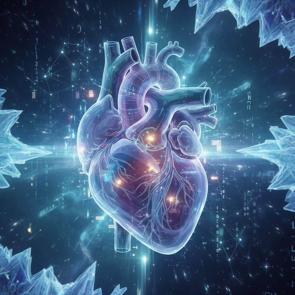 Sztuczna inteligencja i serce – symboliczne połączenie w nowoczesnej grafice