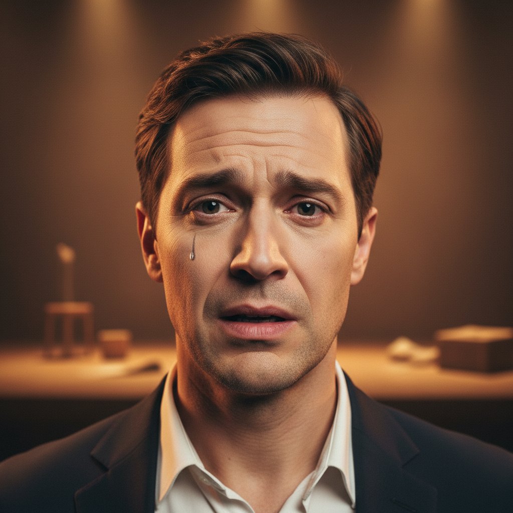 Ryan Reynolds shifting between comedy and drama expressions in a dramatic close-up