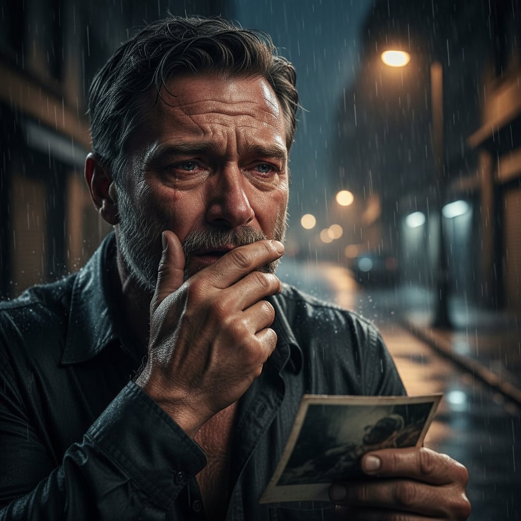 Ryan Reynolds blending strength and vulnerability in cinematic emotional scene