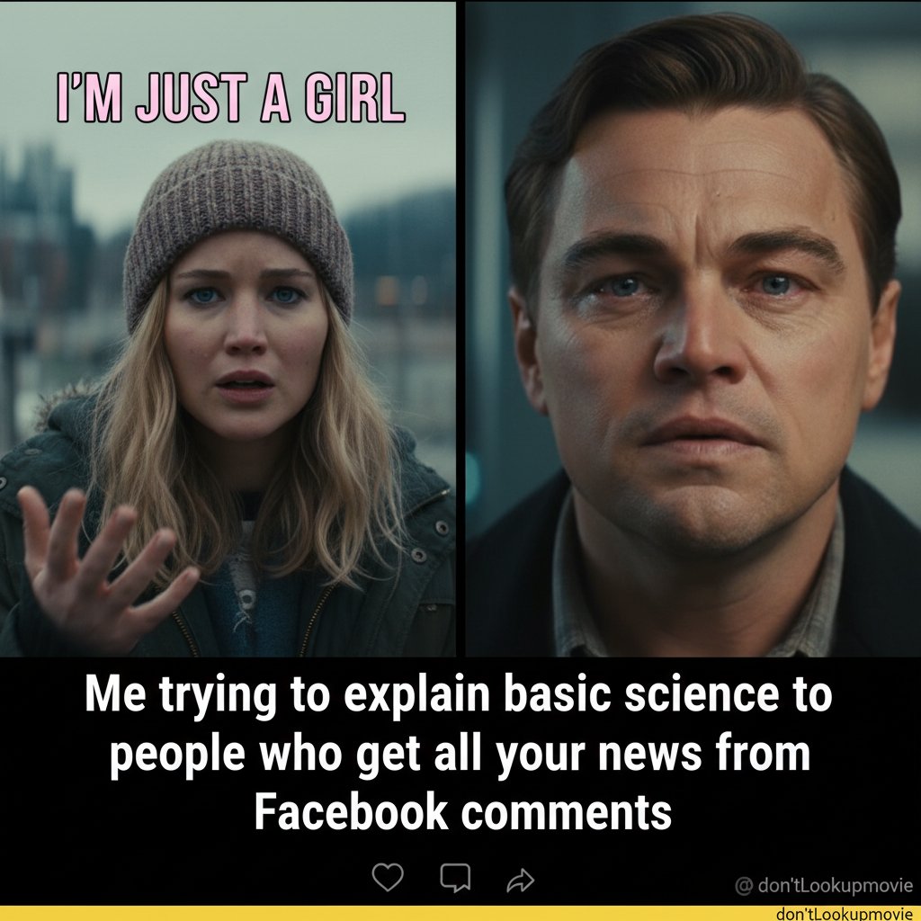Viral social media reaction to Don't Look Up scenes with movie stills