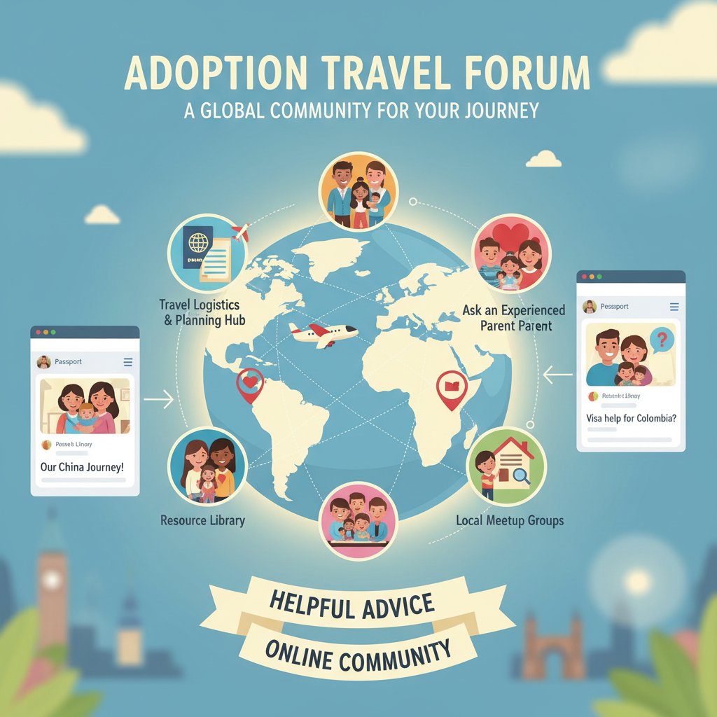 Adoption travel forum with helpful advice, showing lively online support community