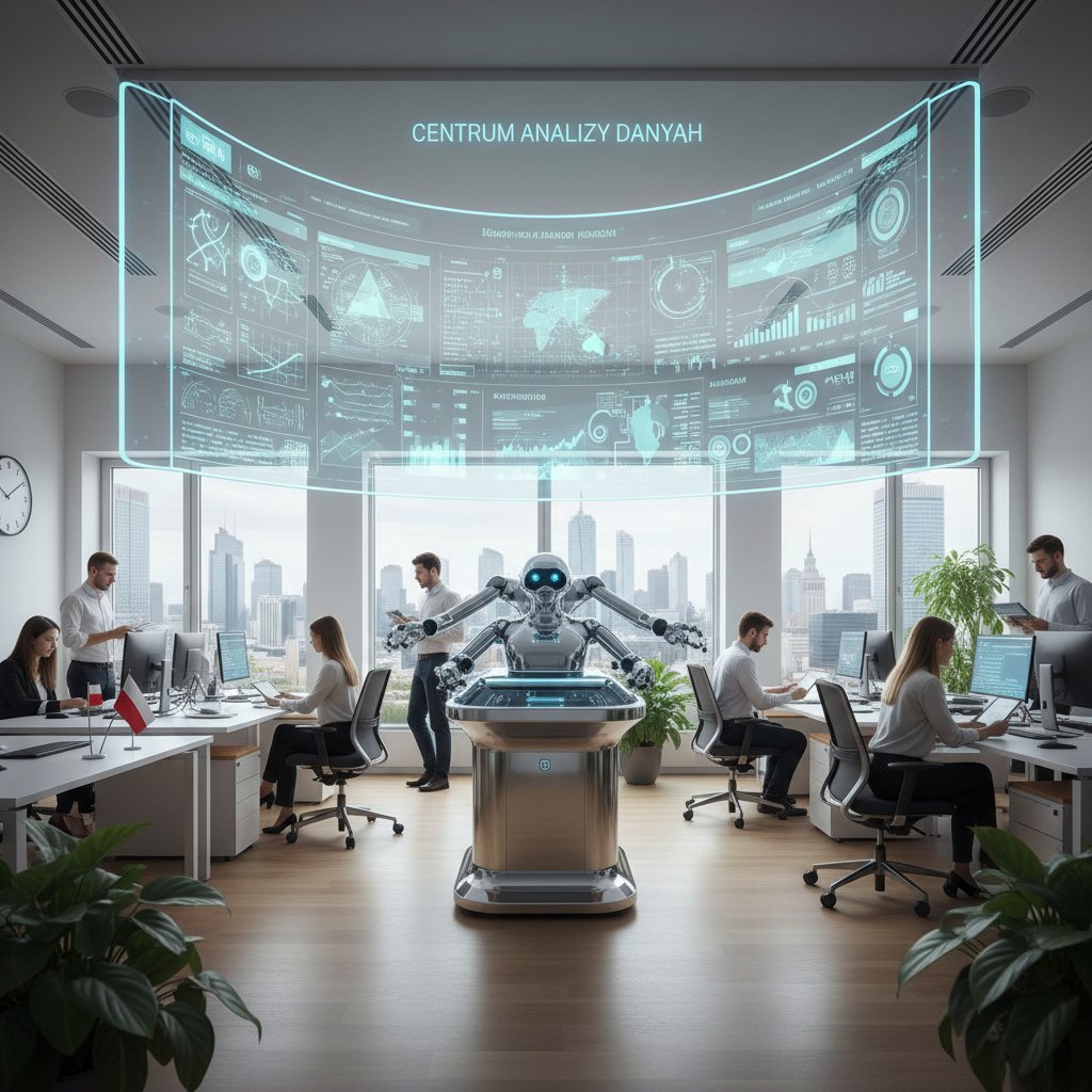Nowoczesny, zaawansowany chatbot AI analizujący dane w polskiej firmie