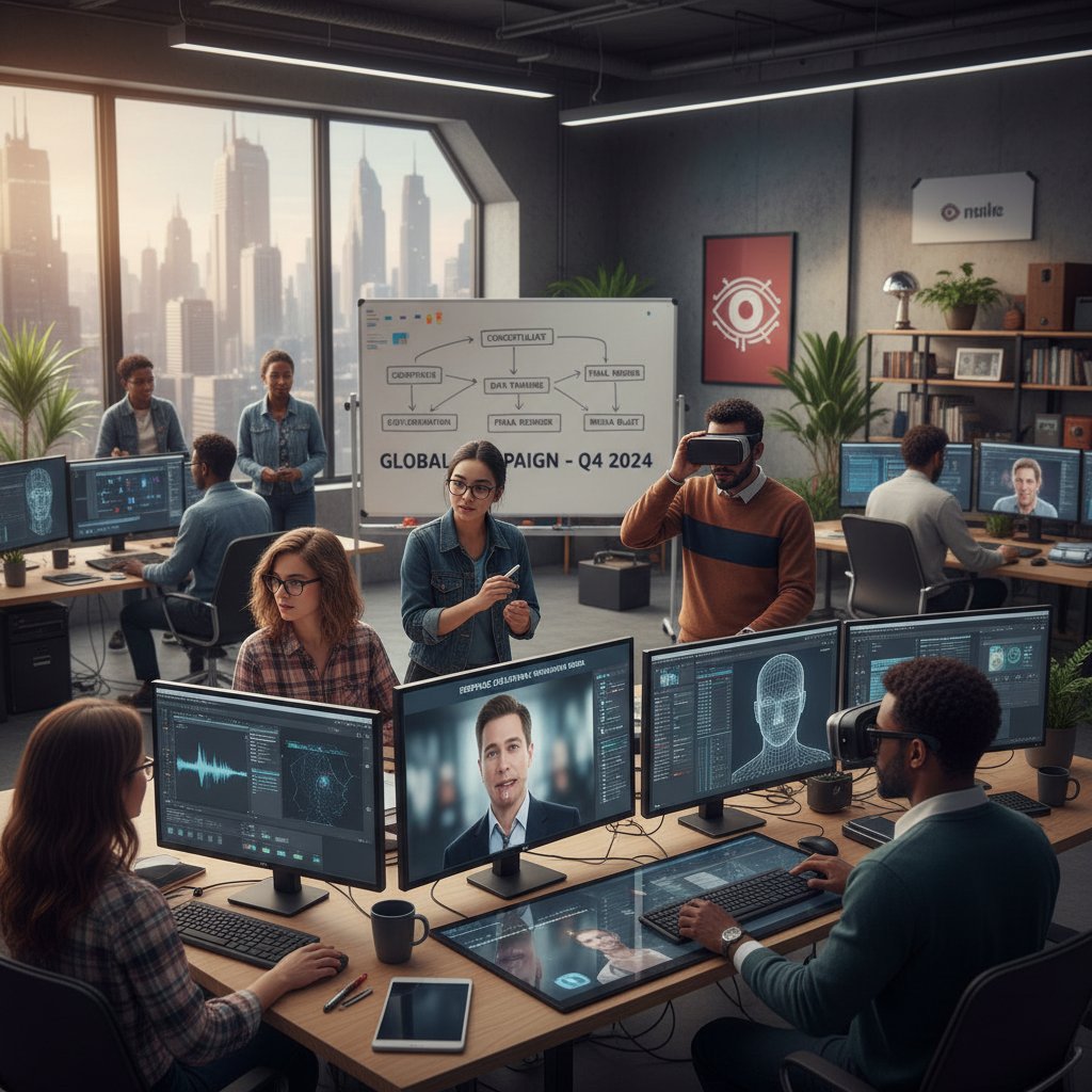 Agencja reklamowa tworząca deepfake do kampanii medialnej