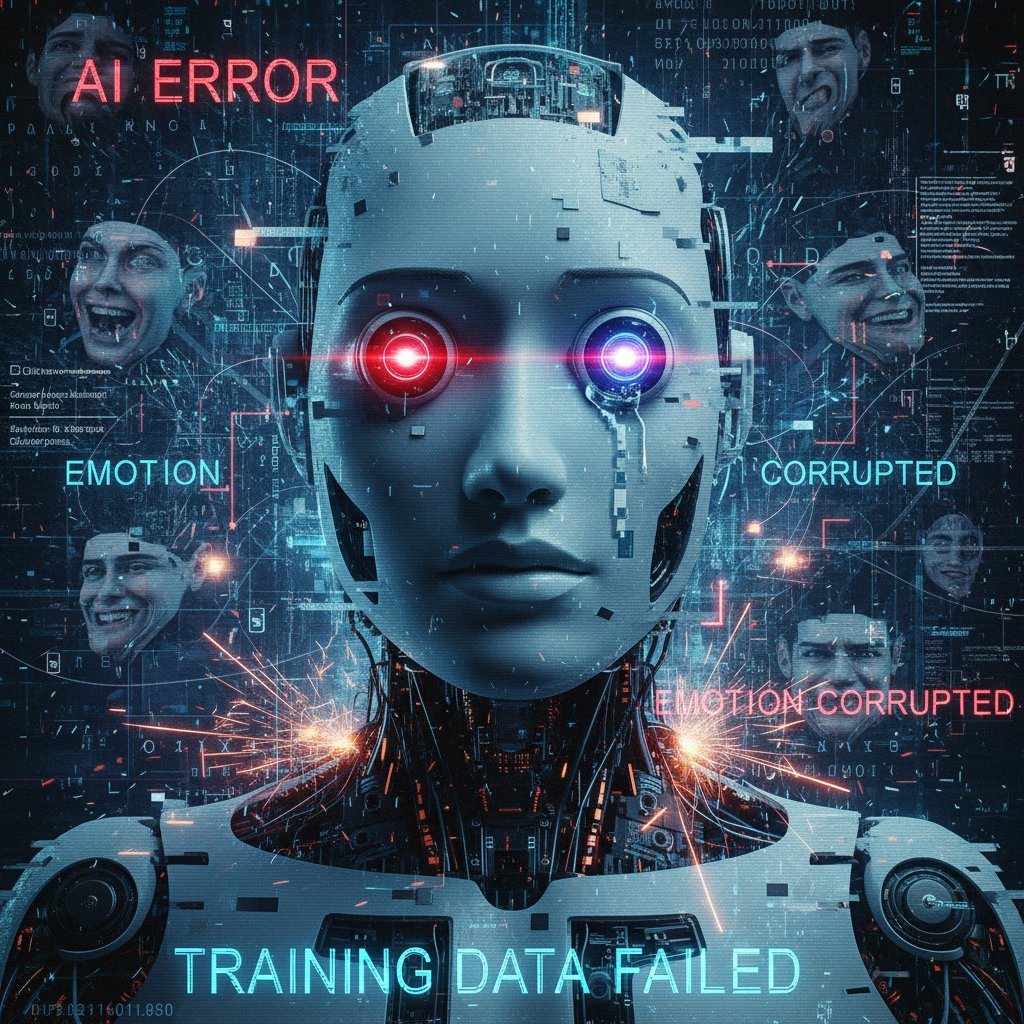 AI popełniający błąd w rozpoznawaniu emocji przez złe dane treningowe