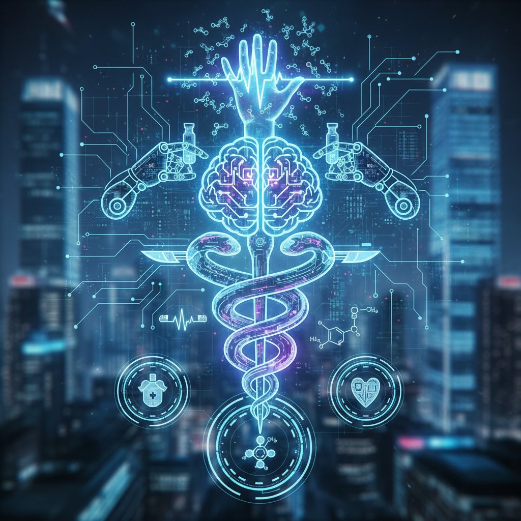 Symboliczne połączenie sztucznej inteligencji i leczenia cukrzycy, nowoczesna terapia, innowacje