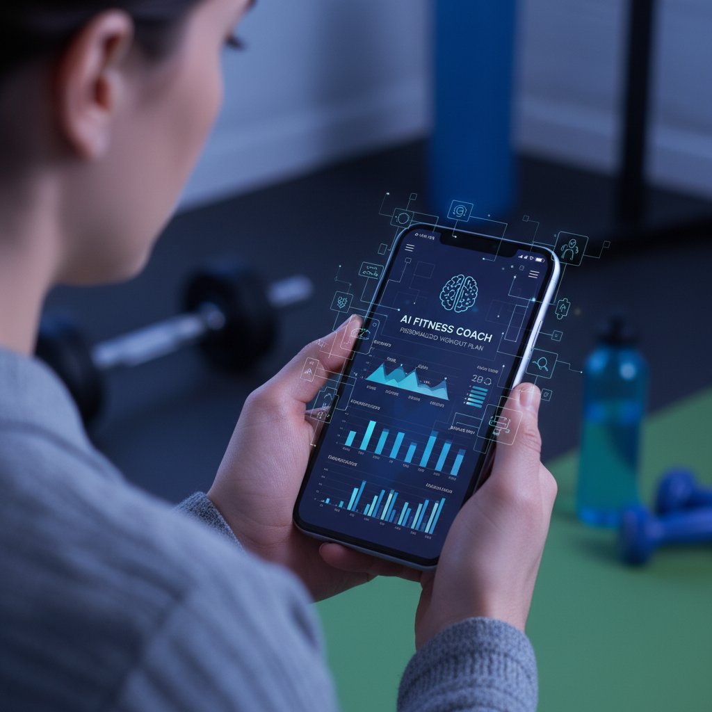 Sztuczna inteligencja analizująca dane fitness użytkownika na smartfonie