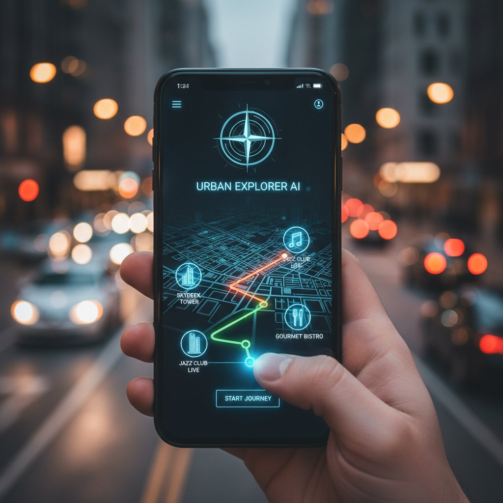 Osoba korzystająca z aplikacji AI do planowania miejskiej eksploracji