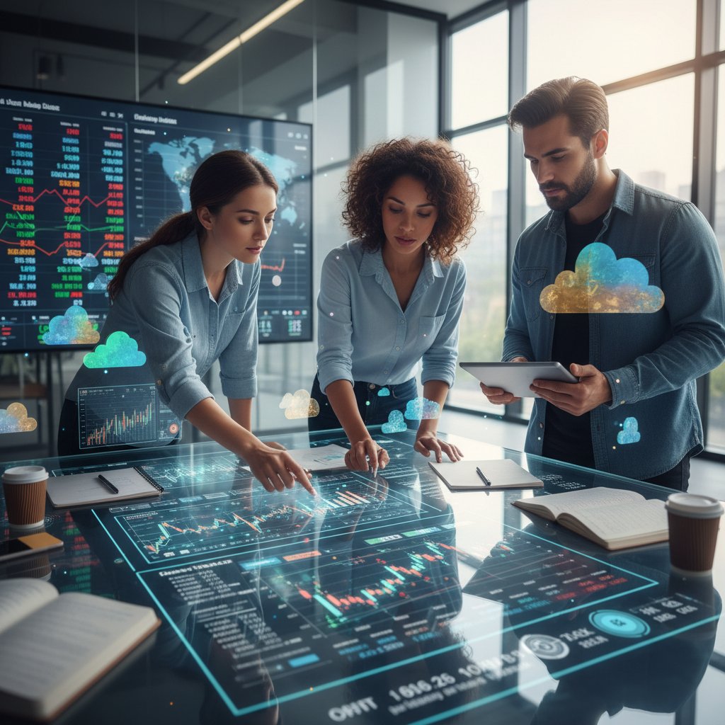 AI assistant and analyst collaborating on market data.