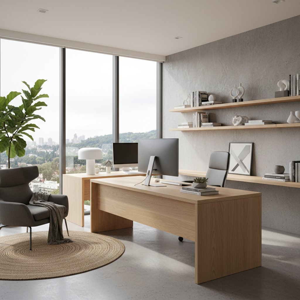 AI asystent pomagający w domu, w pracy i w nauce, nowoczesne wnętrze z technologią