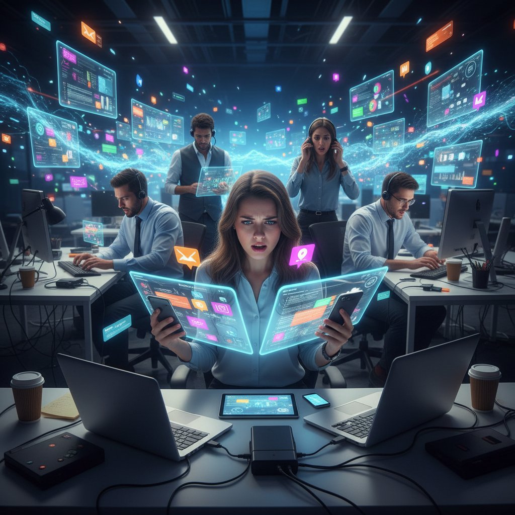 AI assistant struggling to keep up with multiple work requests