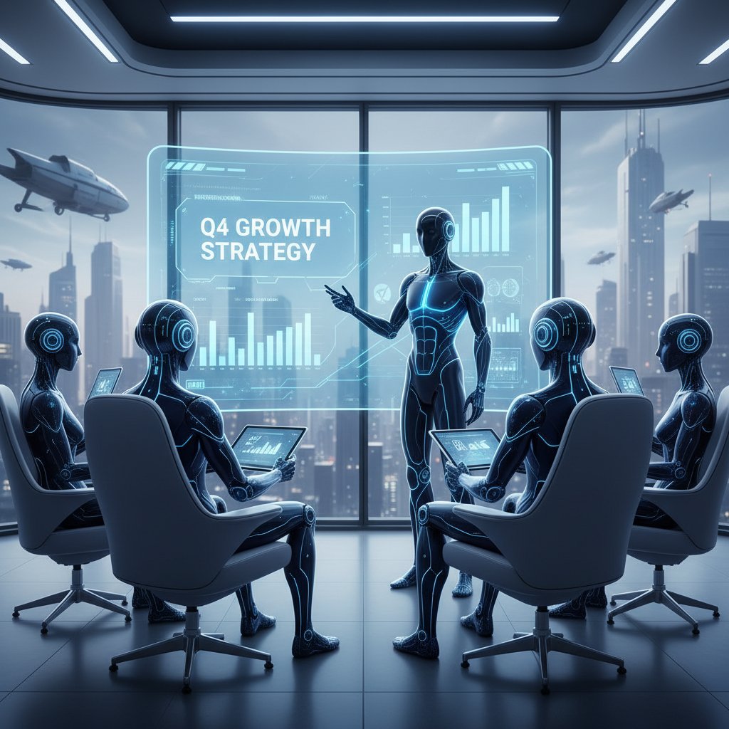 Symulator osobowości AI w polskiej firmie podczas prezentacji, avatar AI rozmawia z grupą ludzi