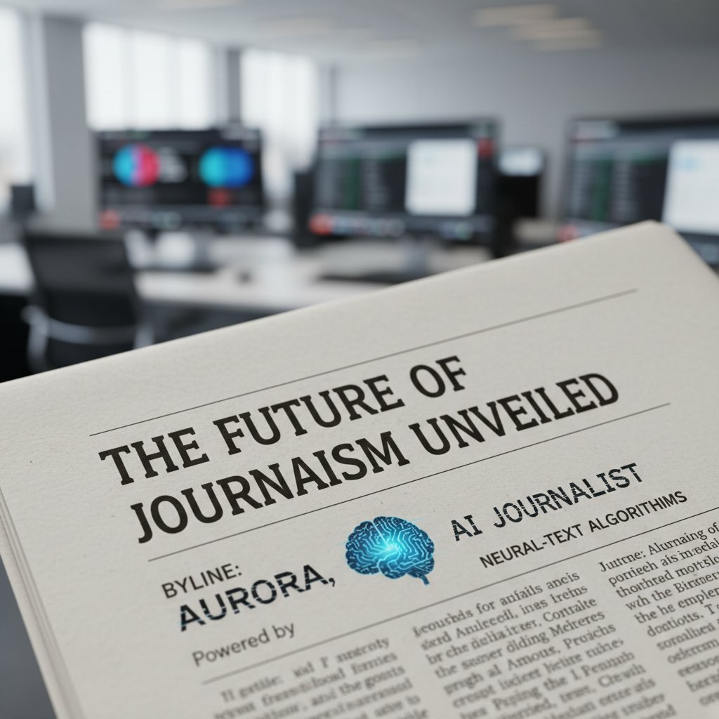 News article with AI-generated byline, illustrating transparency in automated journalism