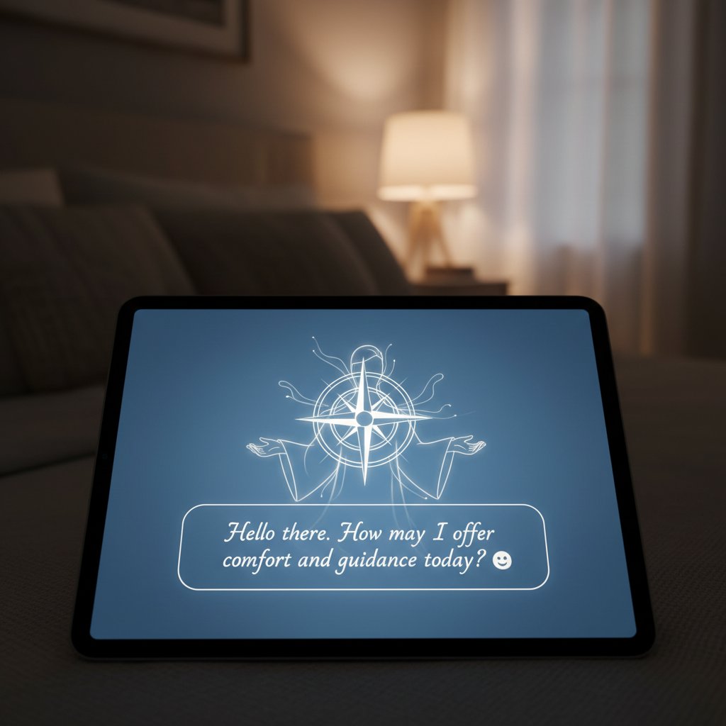 Interfejs chatbota AI wspierającego emocjonalnie