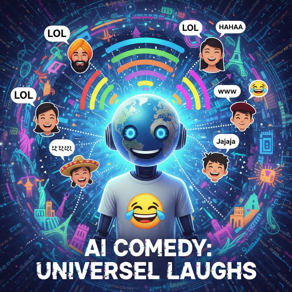 Futuristic digital collage of AI, meme art, and global audiences reacting to screens