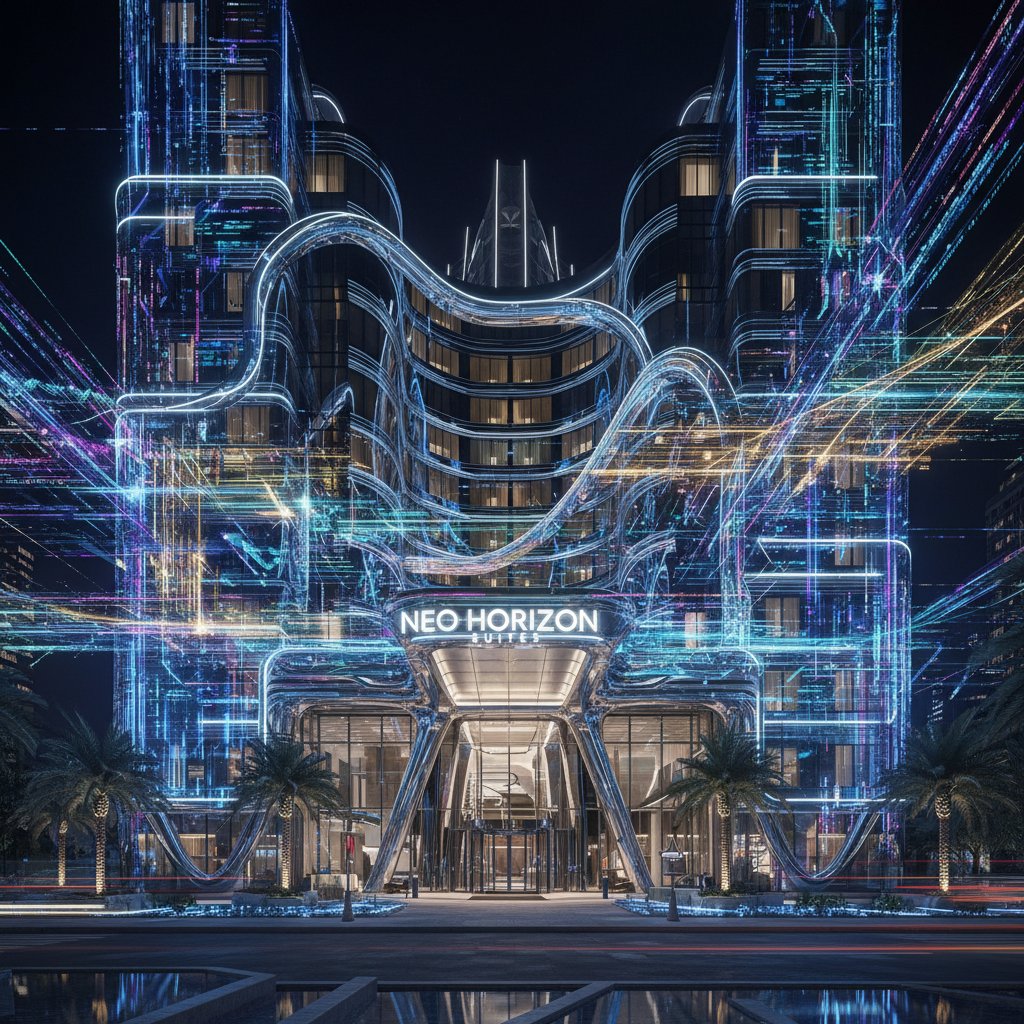 Sztuczna inteligencja analizująca dane hotelowe, dynamiczne zmiany cen na tle hotelu