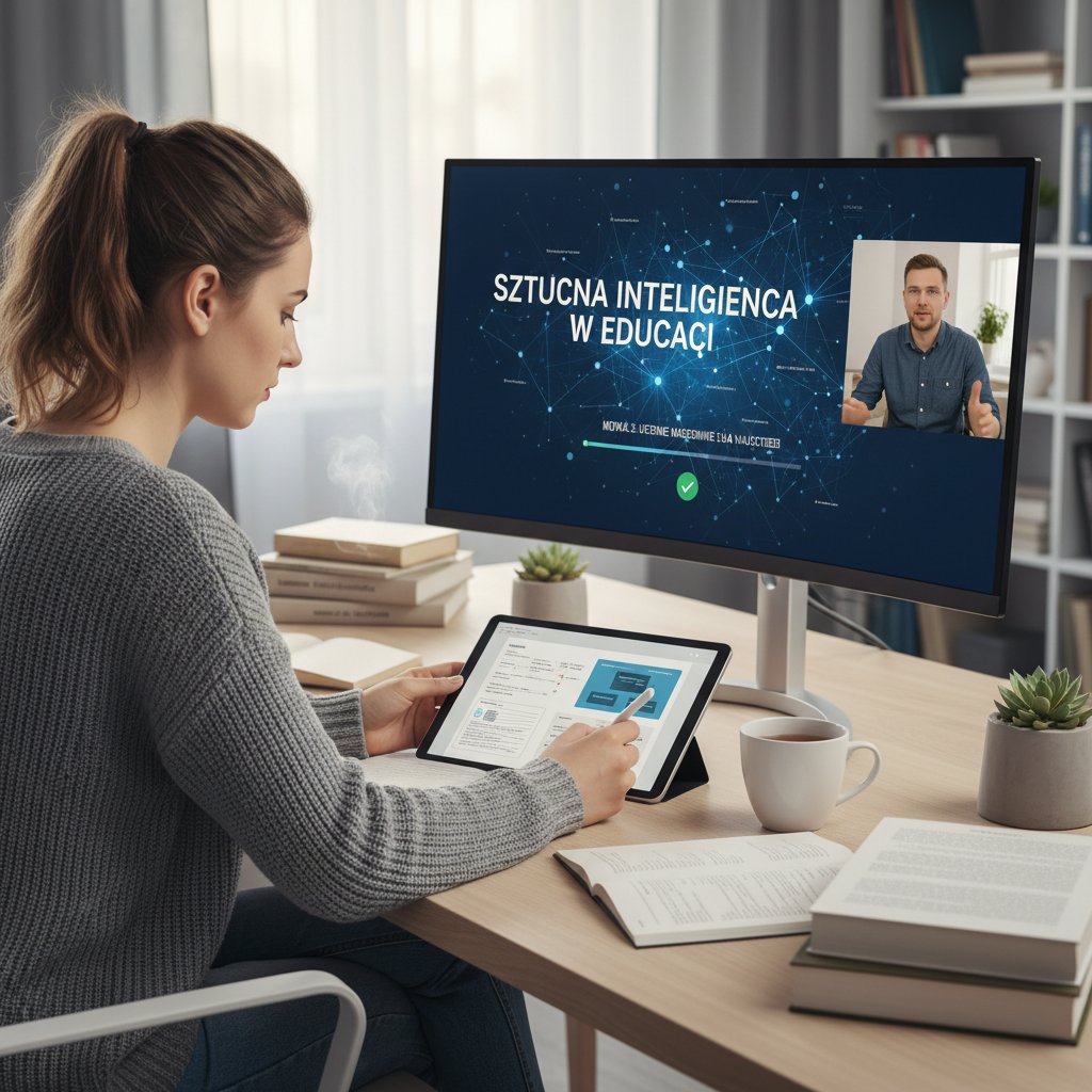 Nowoczesny interfejs aplikacji AI do nauki języka polskiego – technologia w edukacji online