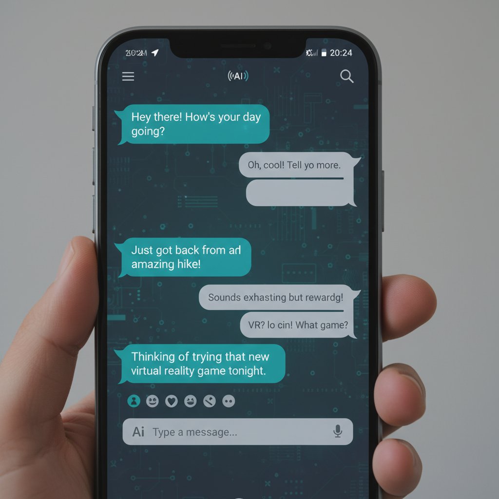 Interfejs chatgpt terapii online na ekranie smartfona, zbliżenie na wymianę wiadomości