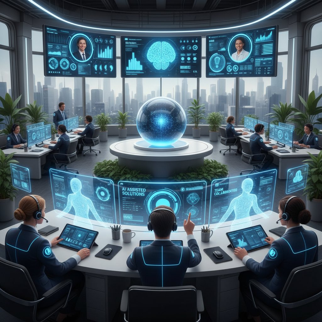 Zespół wdrożeniowy analizuje mapę wdrożenia AI w obsłudze klienta