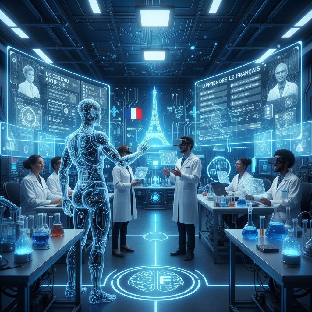Nowoczesny laboratorium AI wspierające naukę francuskiego naukowego